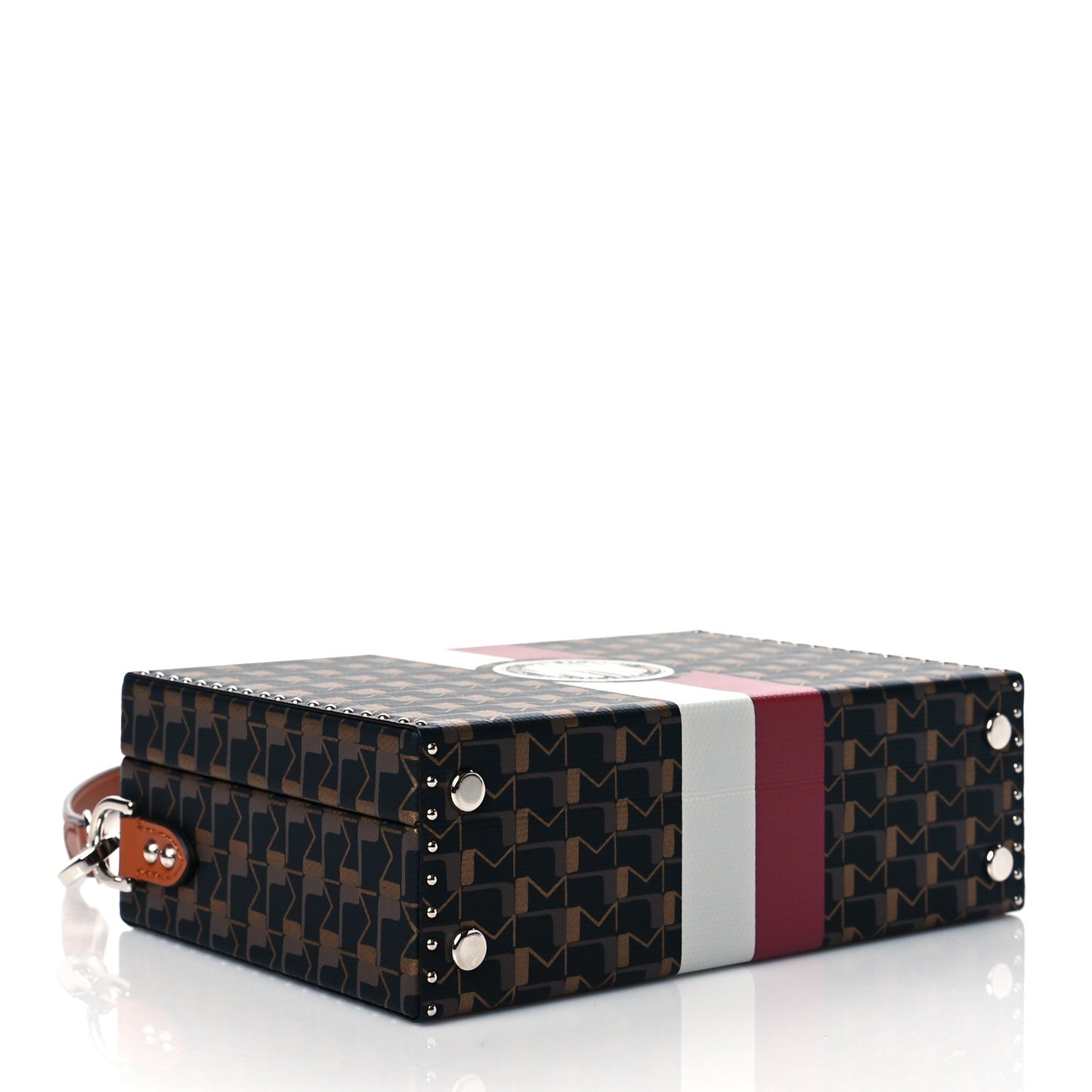 Smooth Calfskin Nano Tri-Color Luggage Black