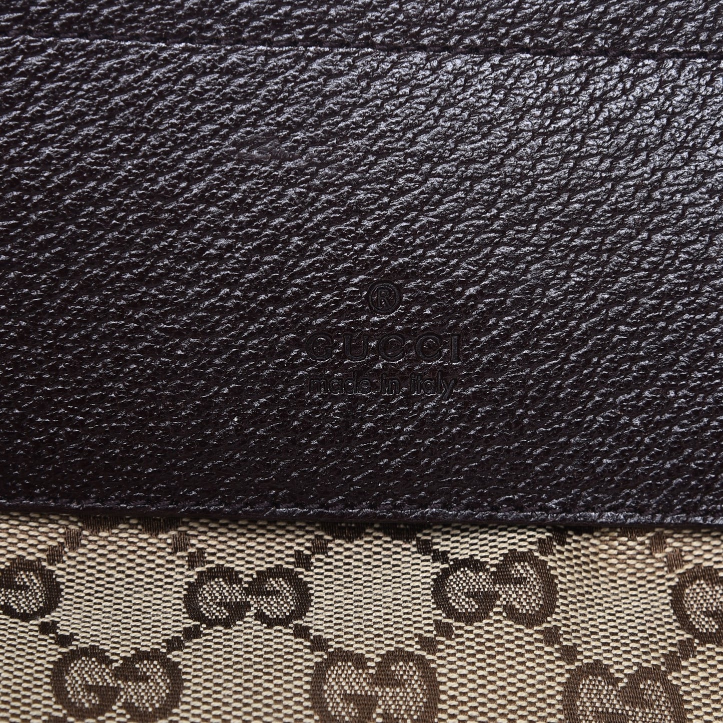 GG Monogram Double Pocket Belt Bag Dark Brown
