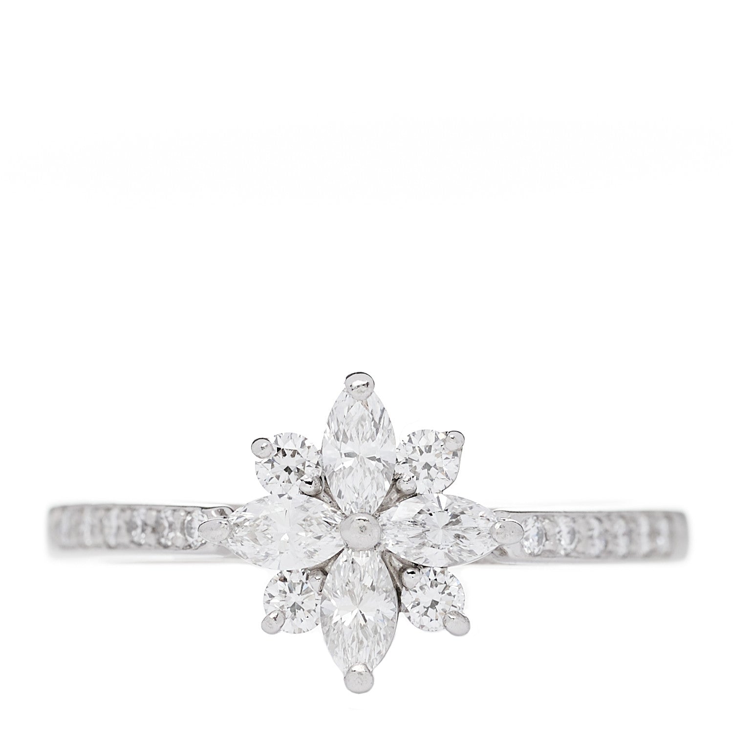 Tiffany Platinum Marquise Diamond Victoria Cluster Ring 49 5 1 of 5