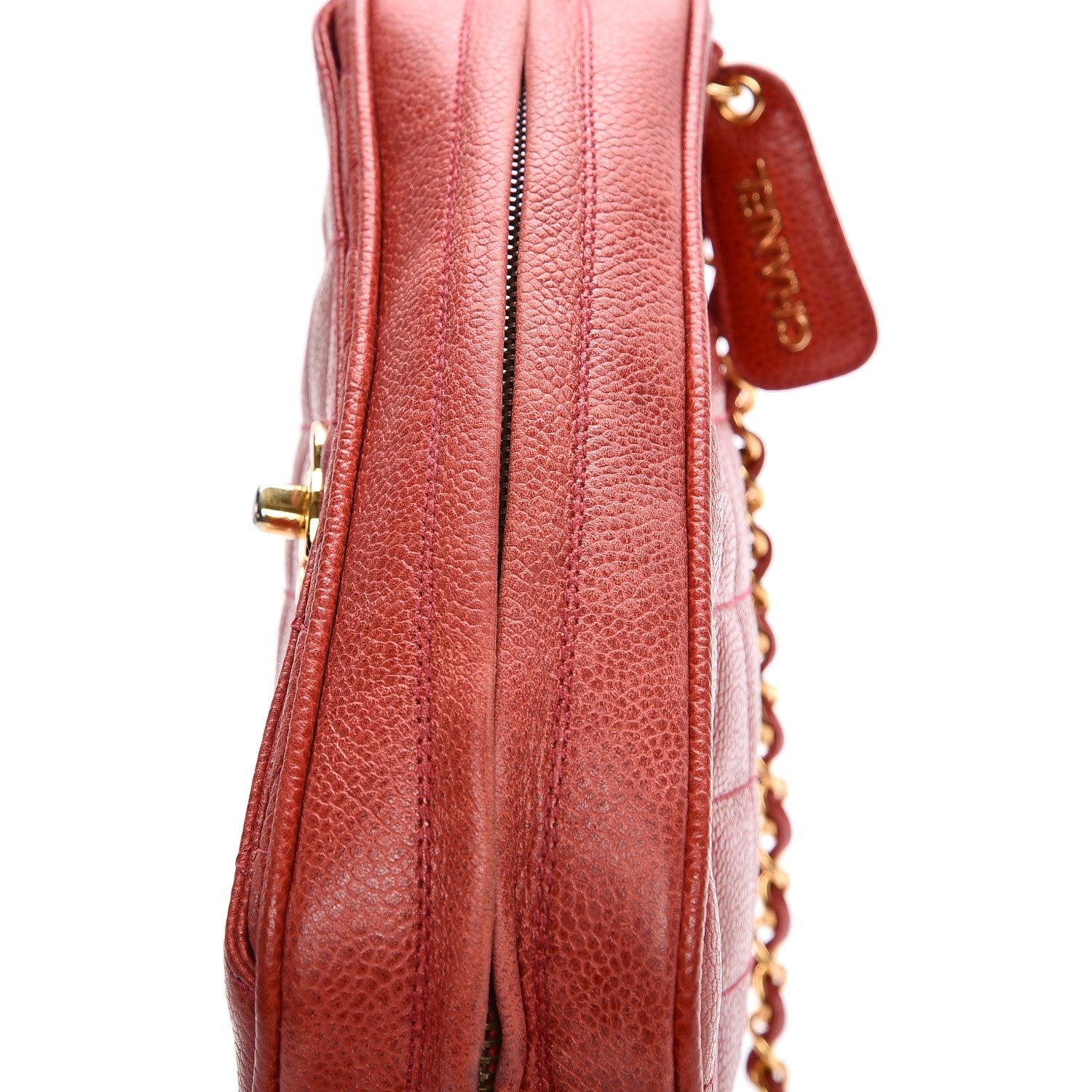 Chanel Caviar Quilted Camera Case Red 8 of 9