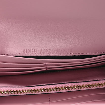 Fendi Vitello King Tamponato Logo Embossed Continental Wallet Rosa Acquerello 7 of 8