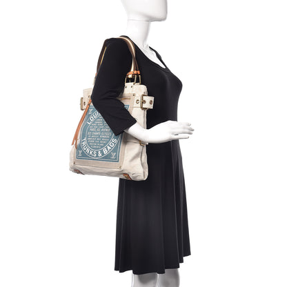 Louis Vuitton Toile Globe Shopper Cabas MM Blue 2 of 9