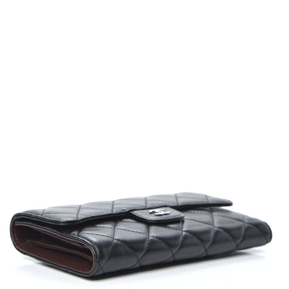 Chanel Lambskin Quilted Large Flap Wallet Black 4 of 10