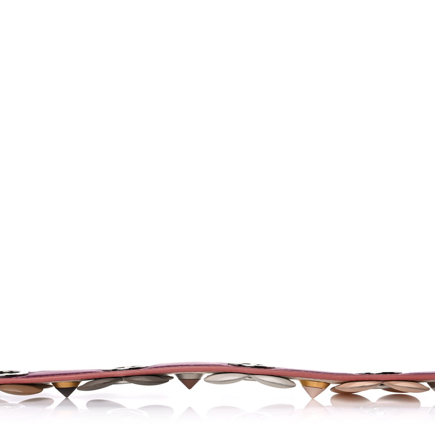 Calfskin F is Fendi Studded Flower Strap You Camelia
