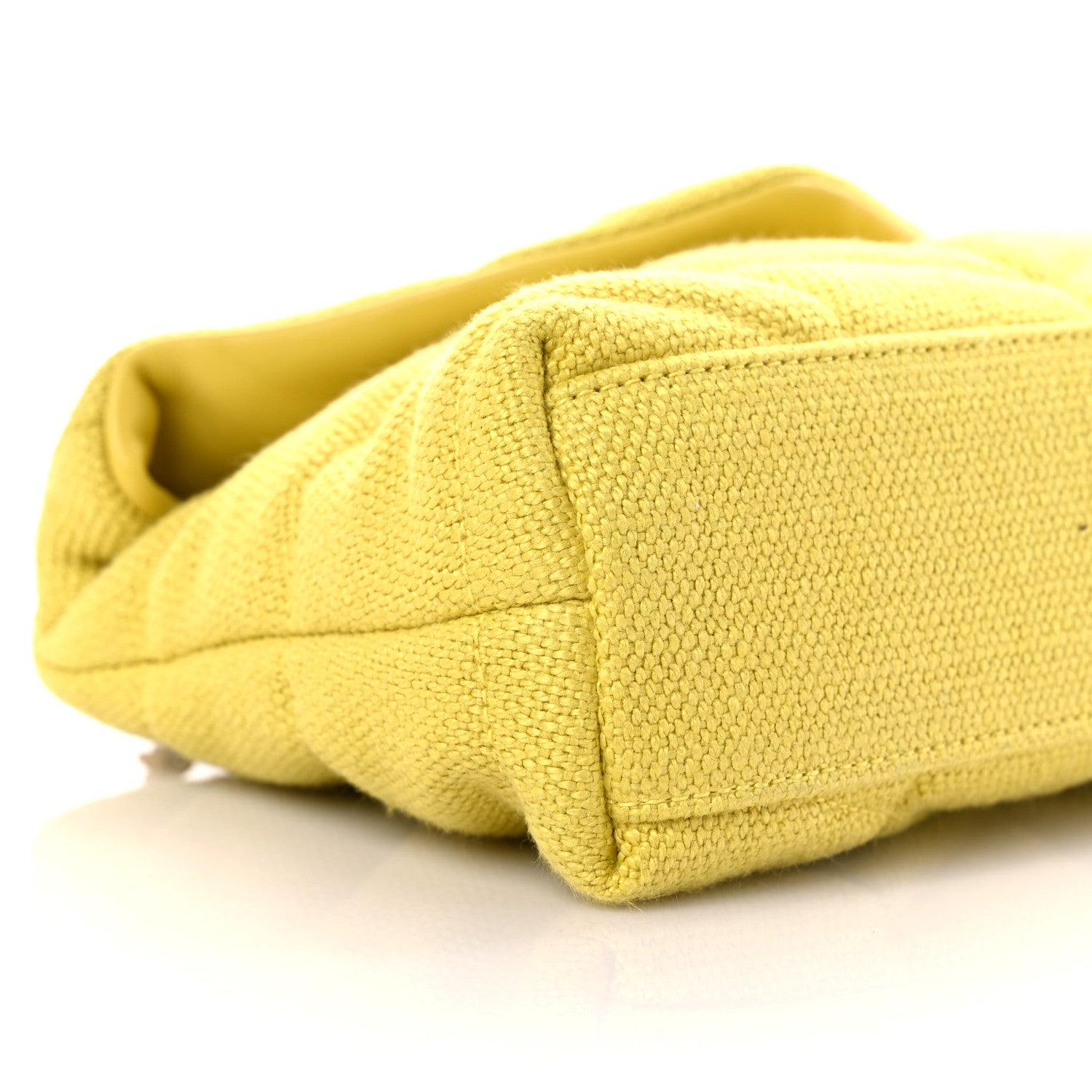 Saint Laurent Canvas Quilted Toy Loulou Puffer Monogram Chain Satchel Jaune Citron 7 of 9