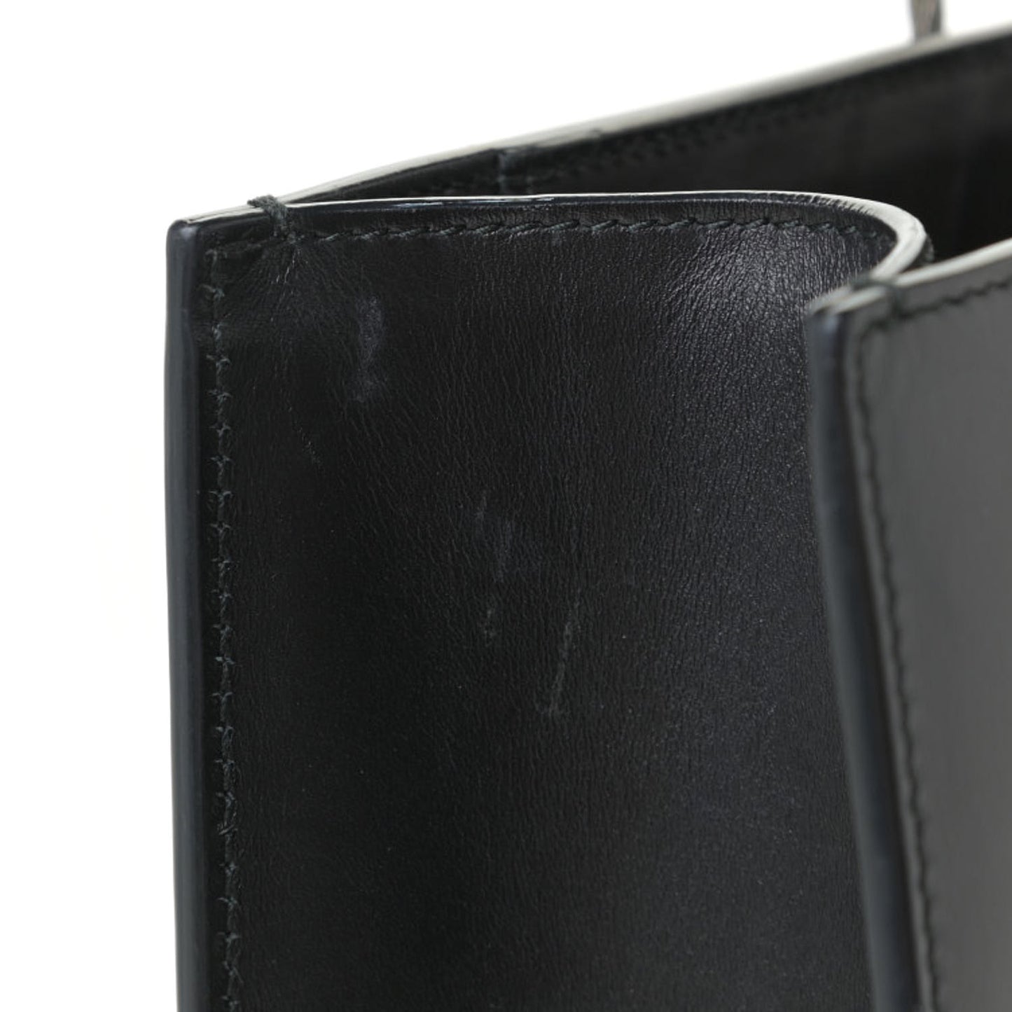 Soft Calfskin Cable Shopper Tote Black