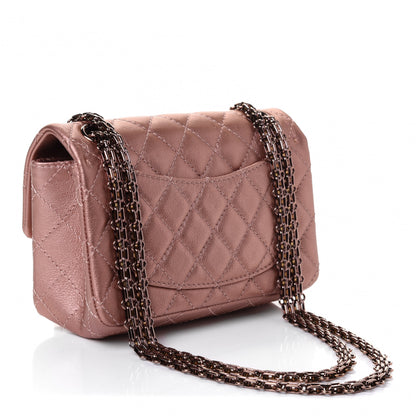 Chanel Metallic Grained Calfskin Quilted 2.55 Reissue Mini Flap Copper Pink 2 of 4