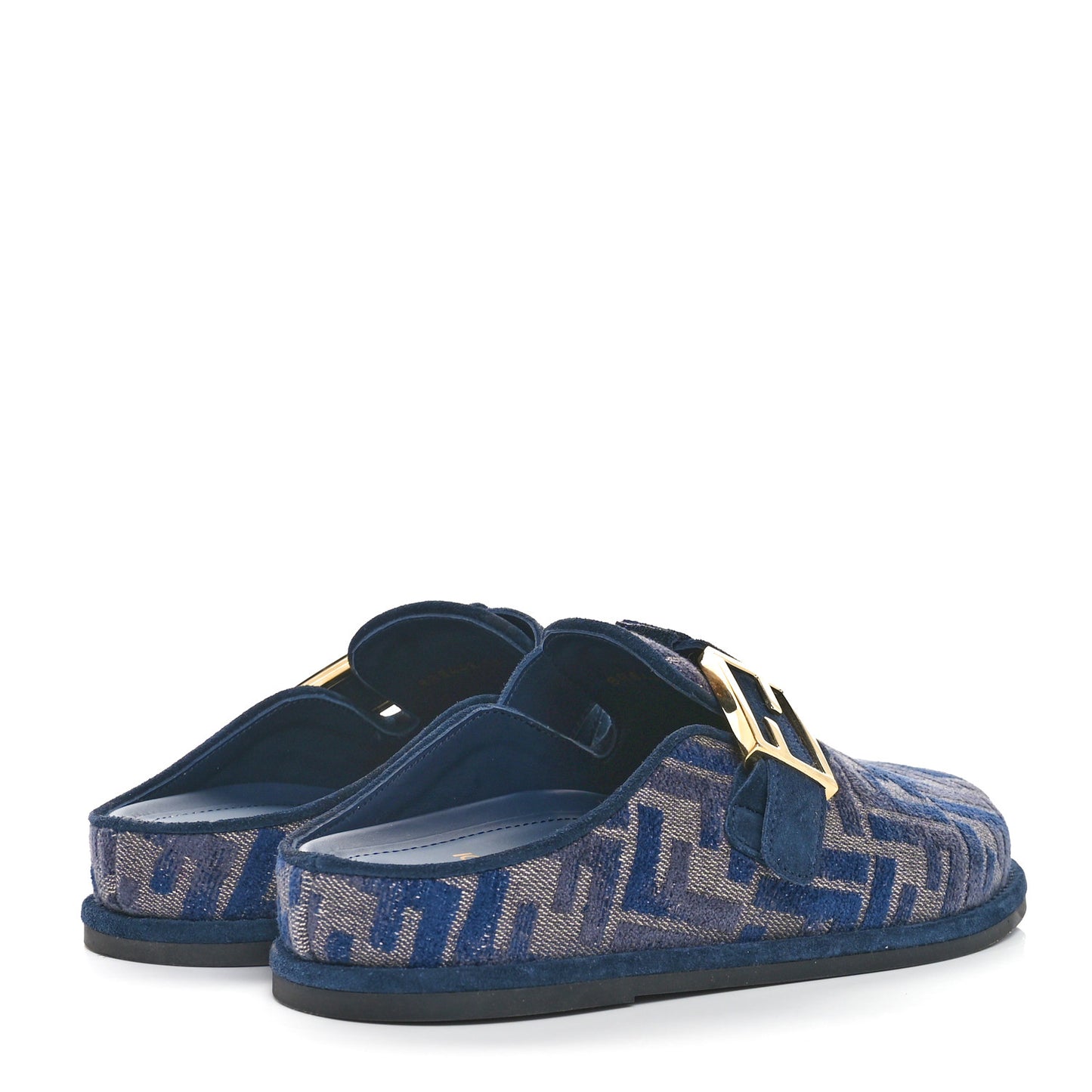 Velvet FF Fendi Feel Mules 36.5 Blue