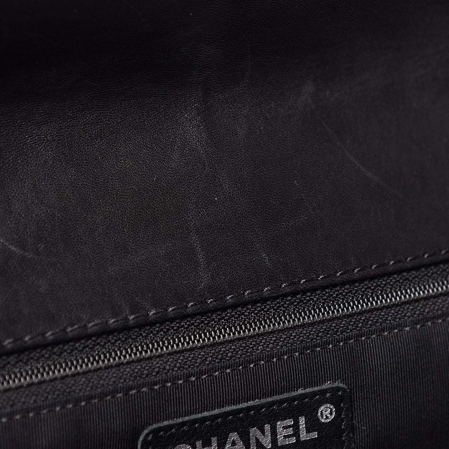 Lambskin Chevron Quilted Single Flap Black