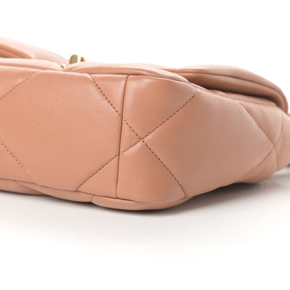 Chanel Lambskin Quilted Medium Chanel 19 Flap Brown 10 of 11