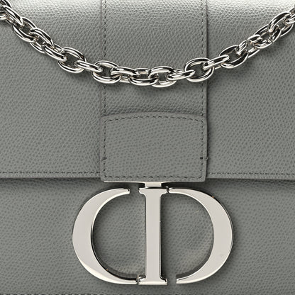 Christian Dior Grained Calfskin 30 Montaigne Chain Flap Bag Grey 7 of 14