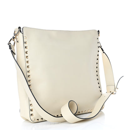 Valentino Garavani Vitello Large Rockstud All Over Flip-Lock Messenger Bag Light Ivory 2 of 4