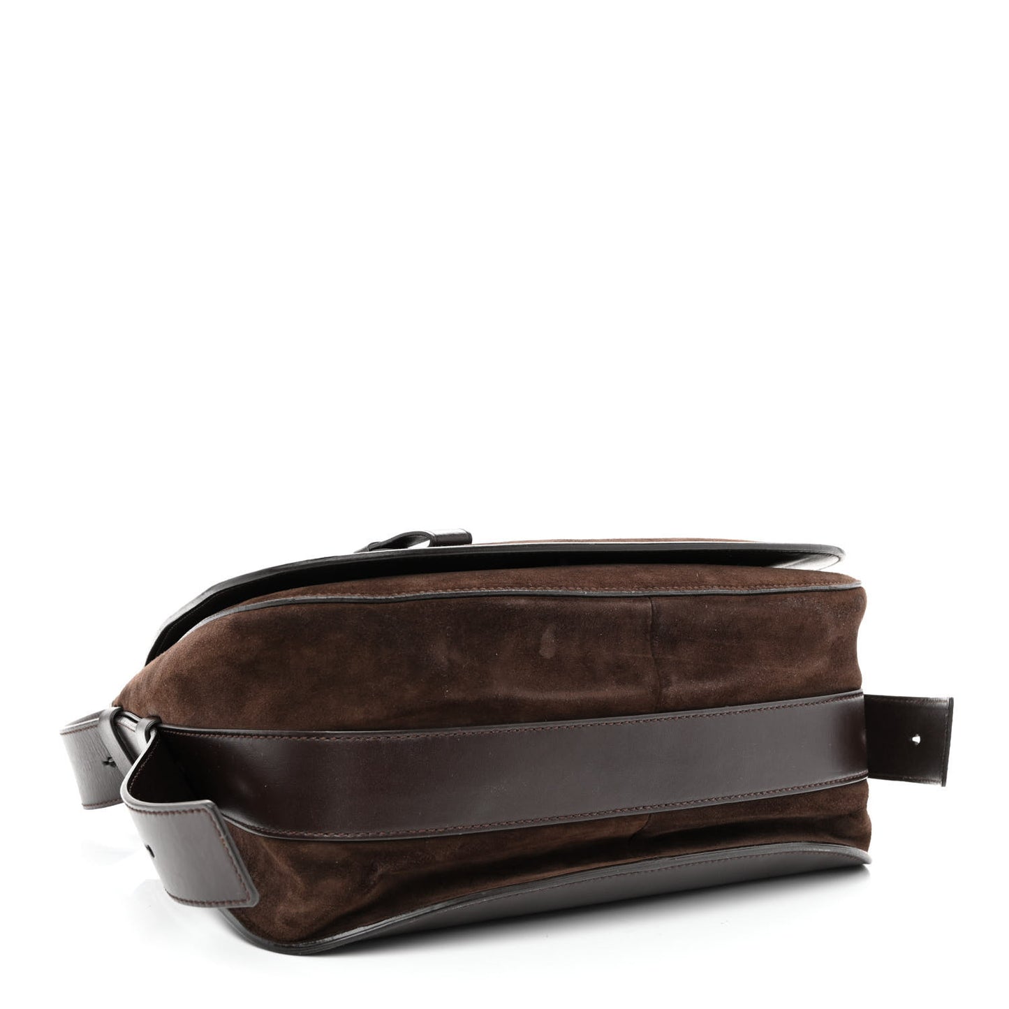 Suede Jennifer Saddle Bag Brown