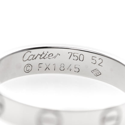 Cartier 18K White Gold 3.5mm LOVE Wedding Band Ring 52 6 4 of 4