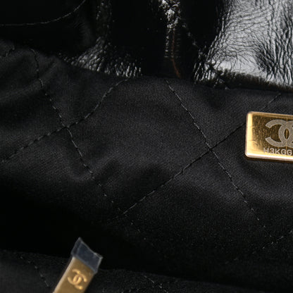 Chanel Shiny Calfskin Quilted Small Chanel 22 Black 8 of 12