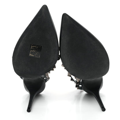 Valentino Garavani Calfskin Nappa Rockstud Ankle Strap 100mm Pumps 37 Black 6 of 9
