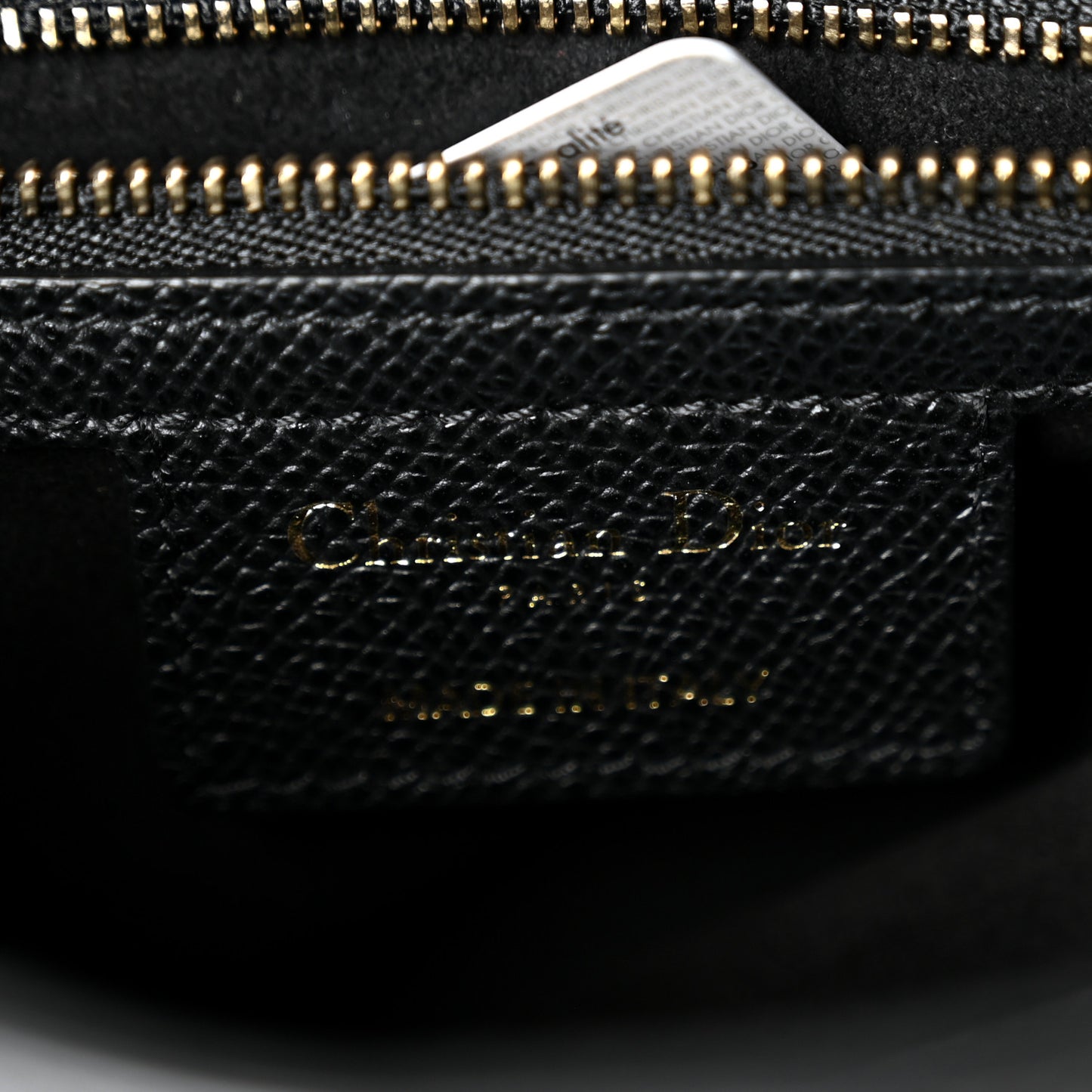 Grained Calfskin Saddle Bag Black