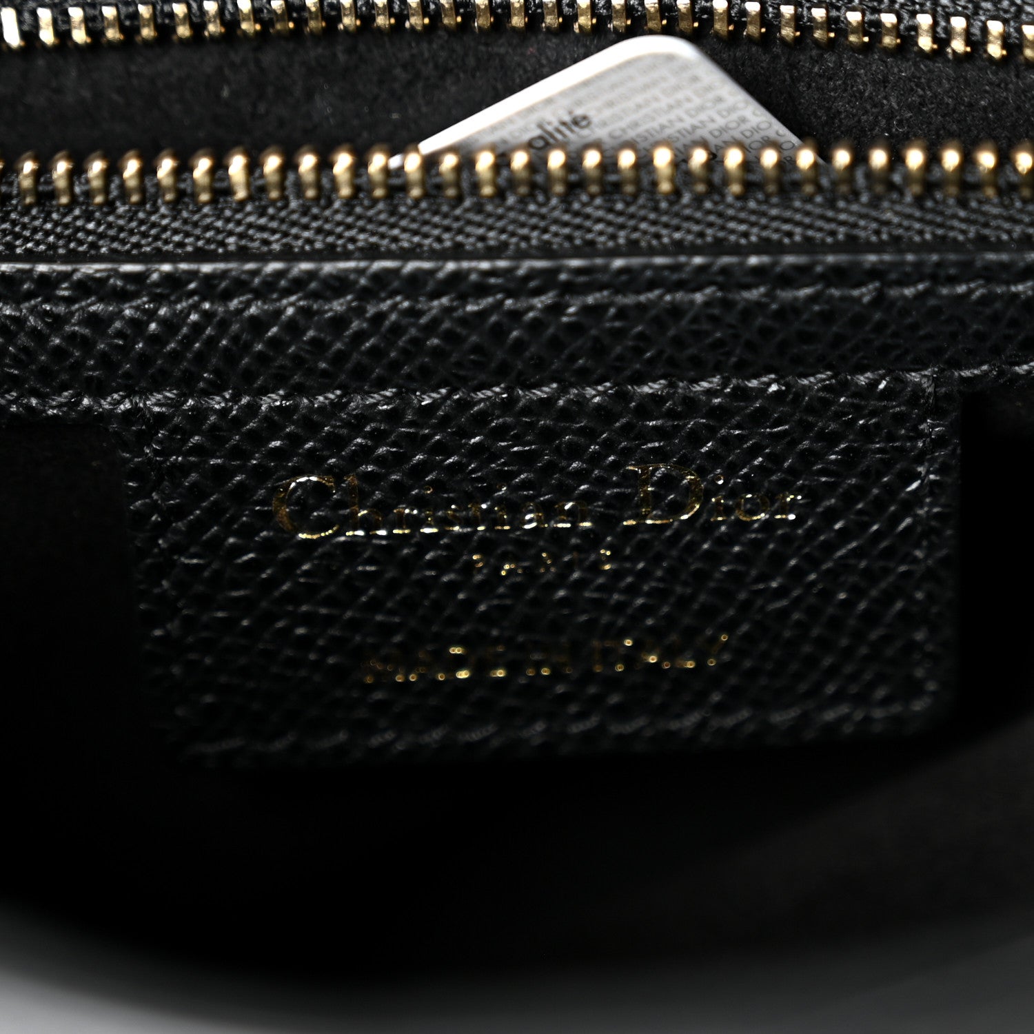 Christian Dior Grained Calfskin Saddle Bag Black 6 of 11