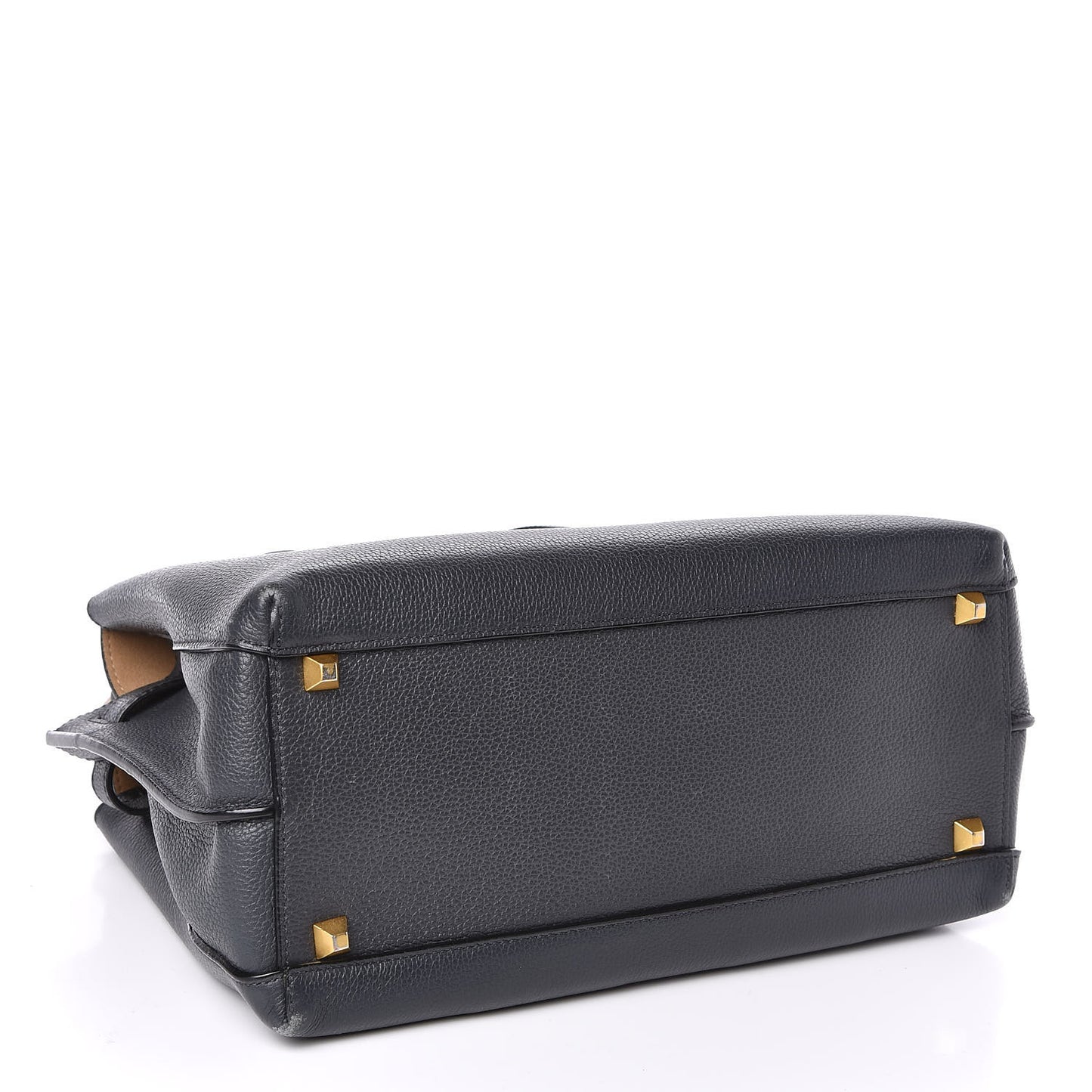 Grained Calfskin Medium Milla Tote Phantom Grey