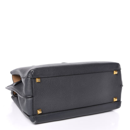 MCM Grained Calfskin Medium Milla Tote Phantom Grey 4 of 11