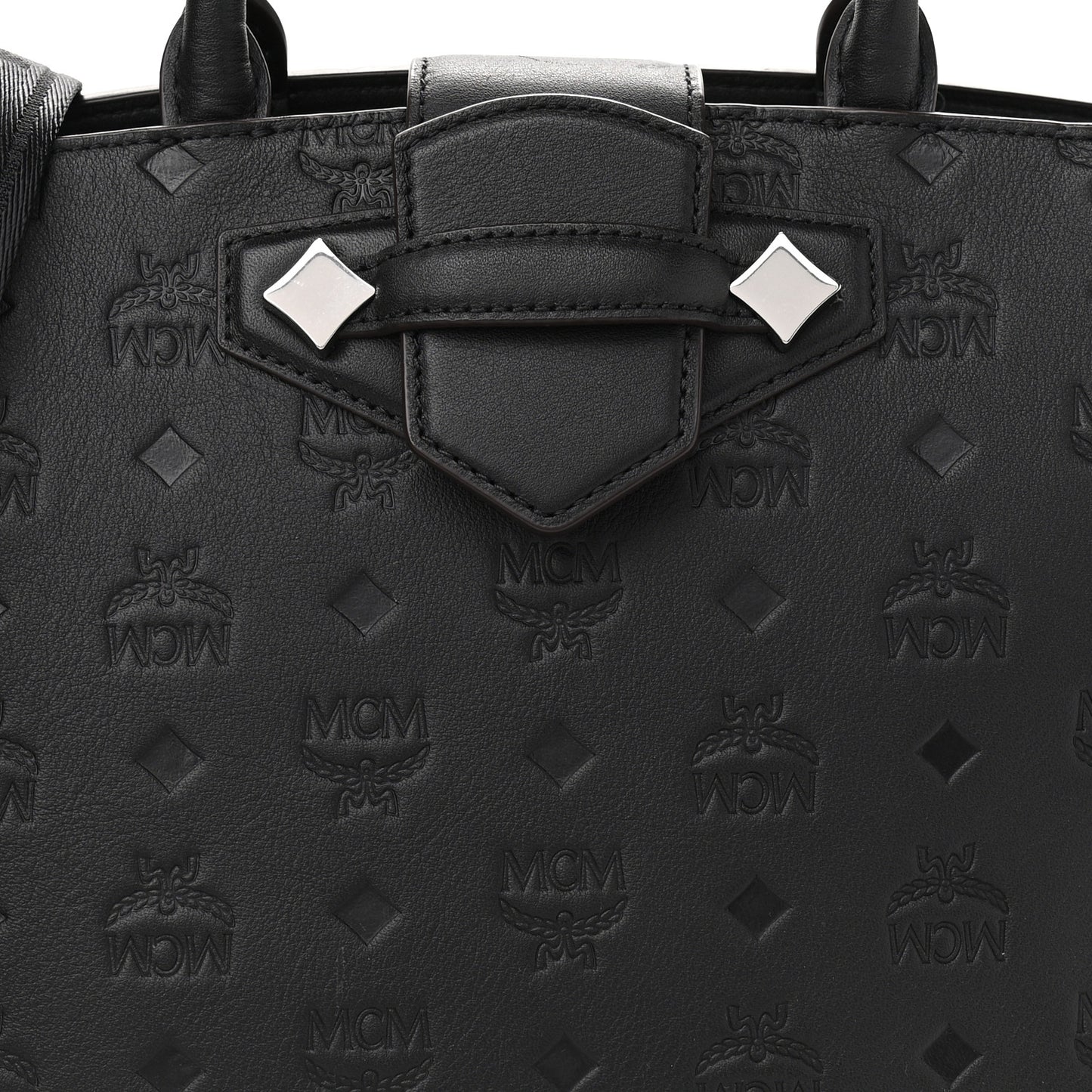 Calfskin Ottomar Monogram Medium Essential Tote Black