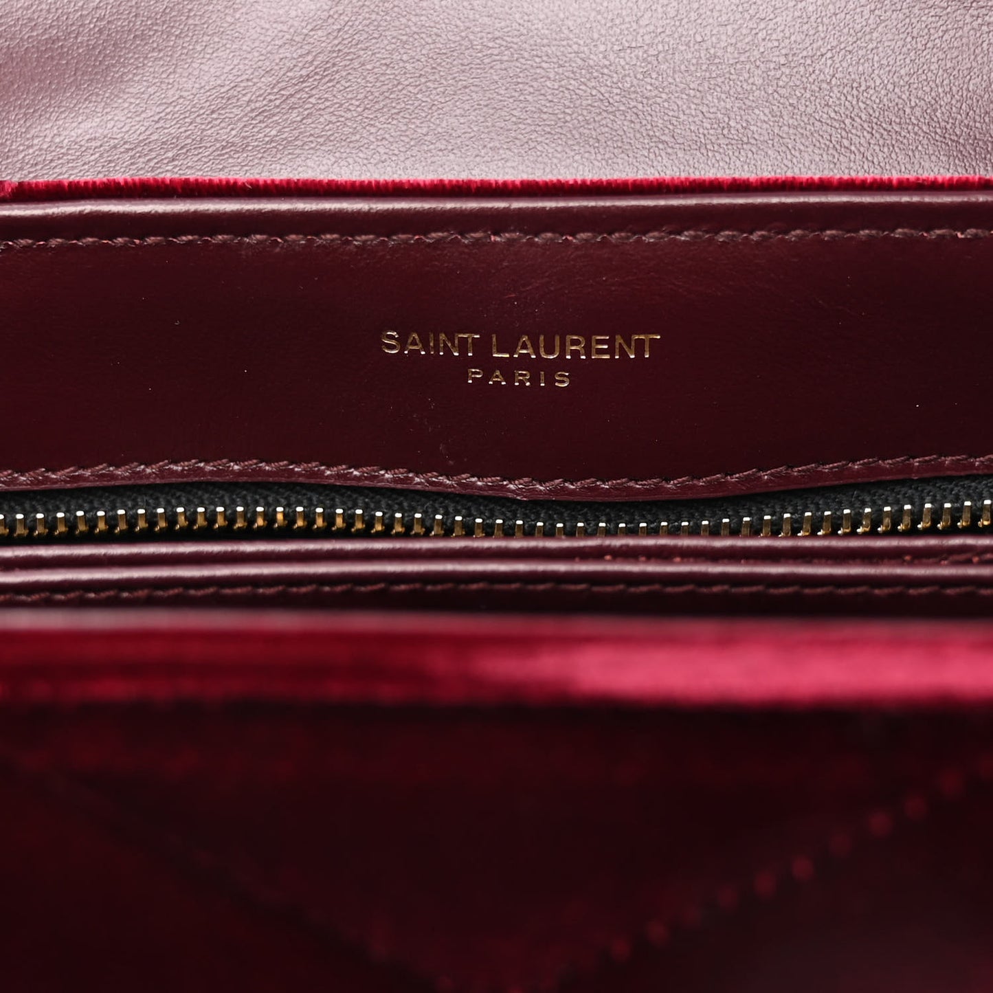 Velvet Y Quilted Monogram Toy Loulou Crossbody Bag French Burgundy