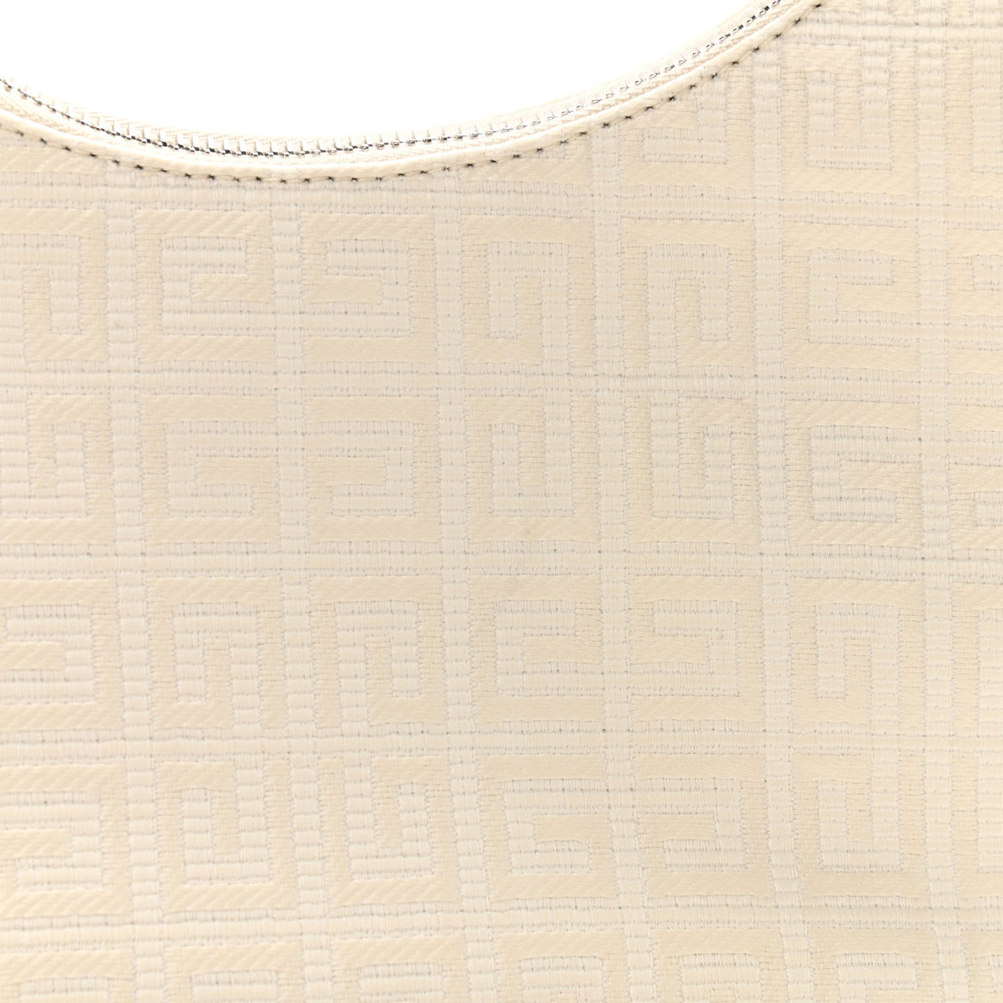Coated Canvas Logo 4G Embossed Small Moon Cut Out Shoulder Bag Ivory