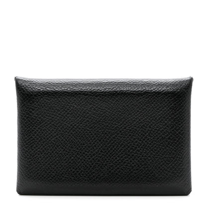Hermes Epsom Calvi Card Case Black 1 of 6