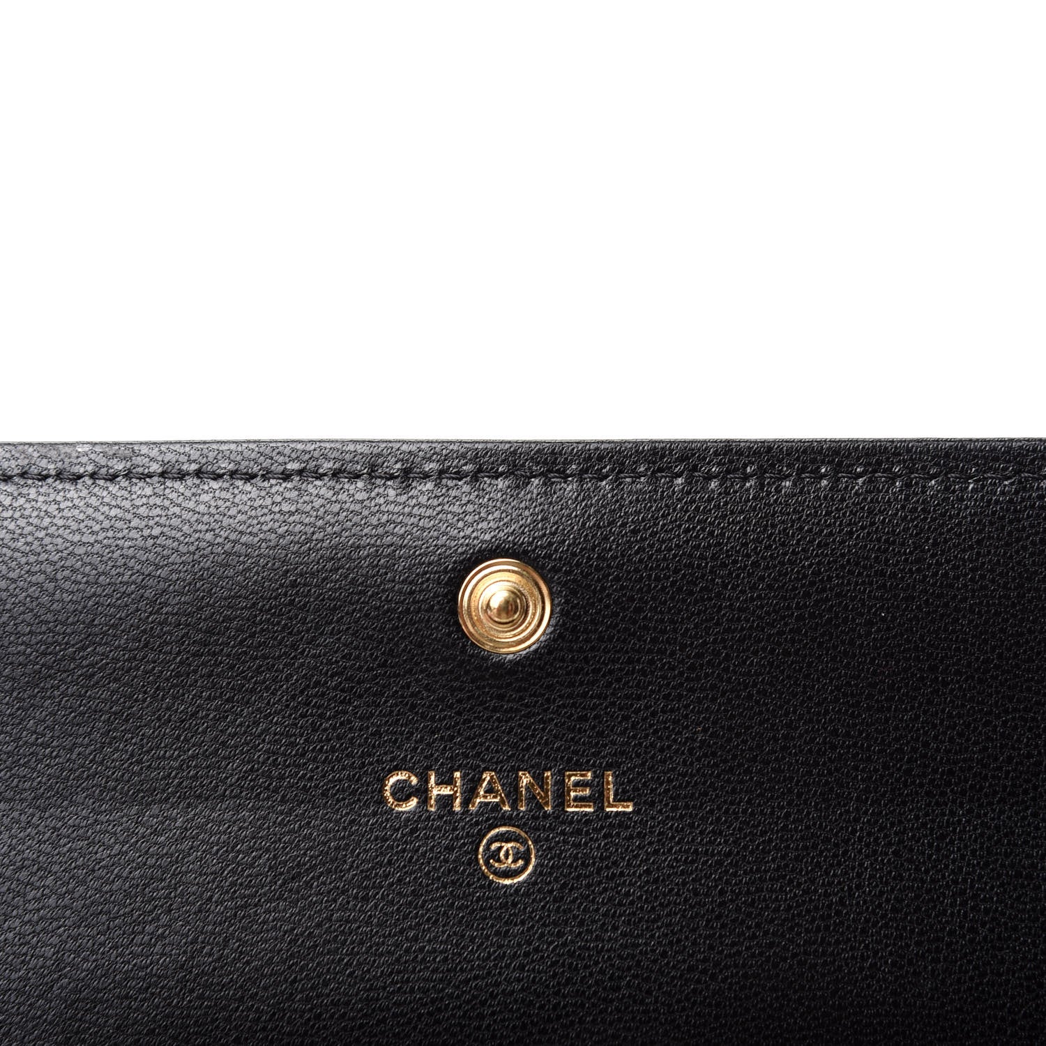 Chanel Goatskin Quilted Chanel 19 Flap Wallet Black 6 of 8