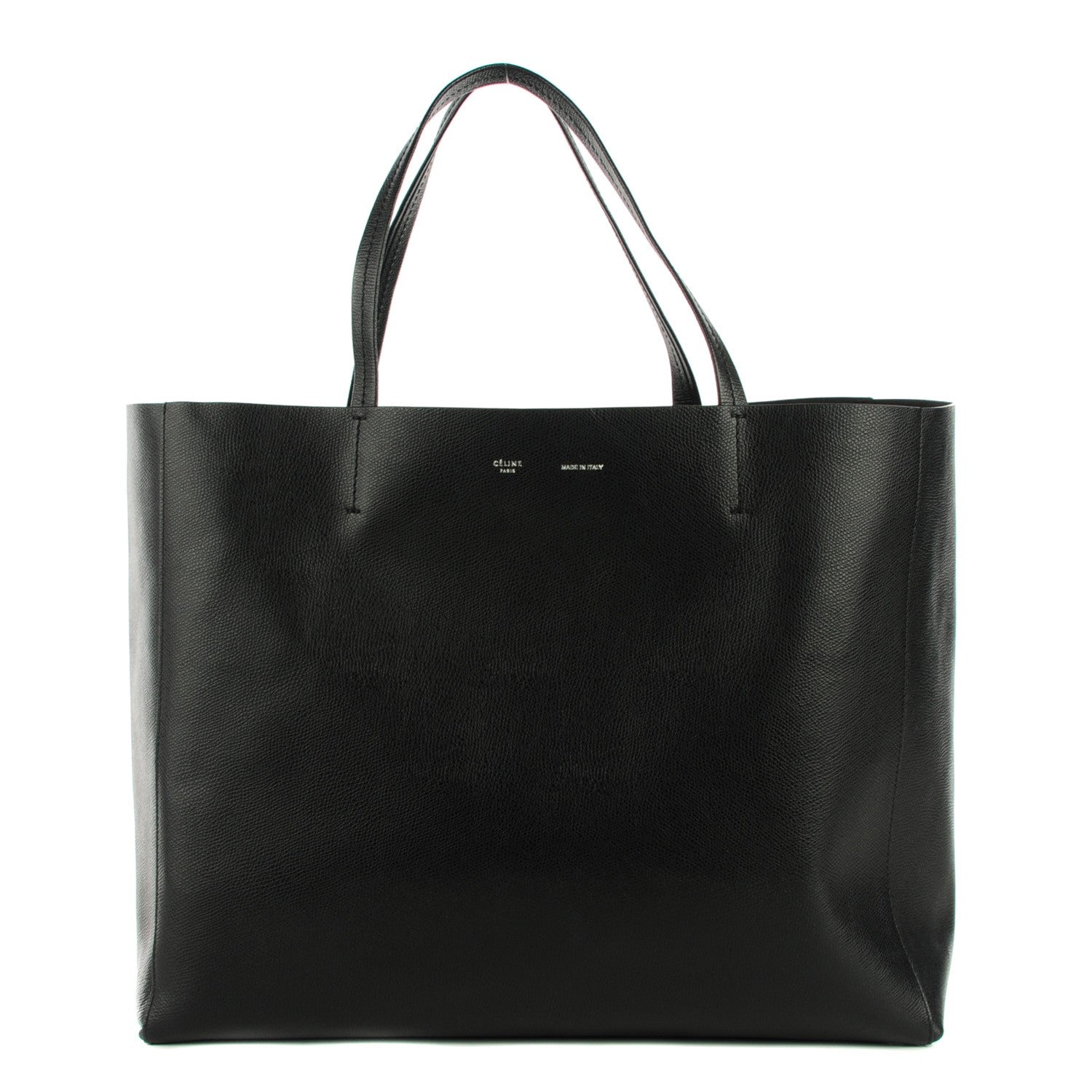 Celine Grained Calfskin Horizontal Cabas Black 1 of 12