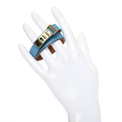 Hermes Swift Mini Dog Double Tour Bracelet T2 Bleu Du Nord 2 of 5