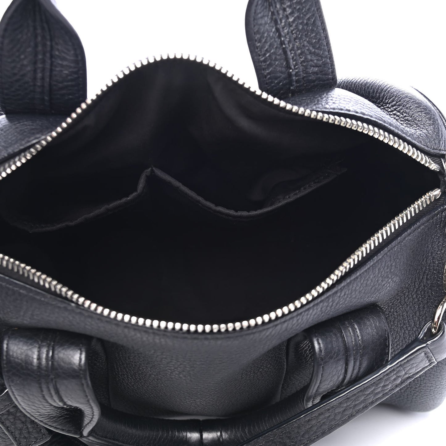 Pebbled Lambskin Rocco Black Pale Gold Hardware