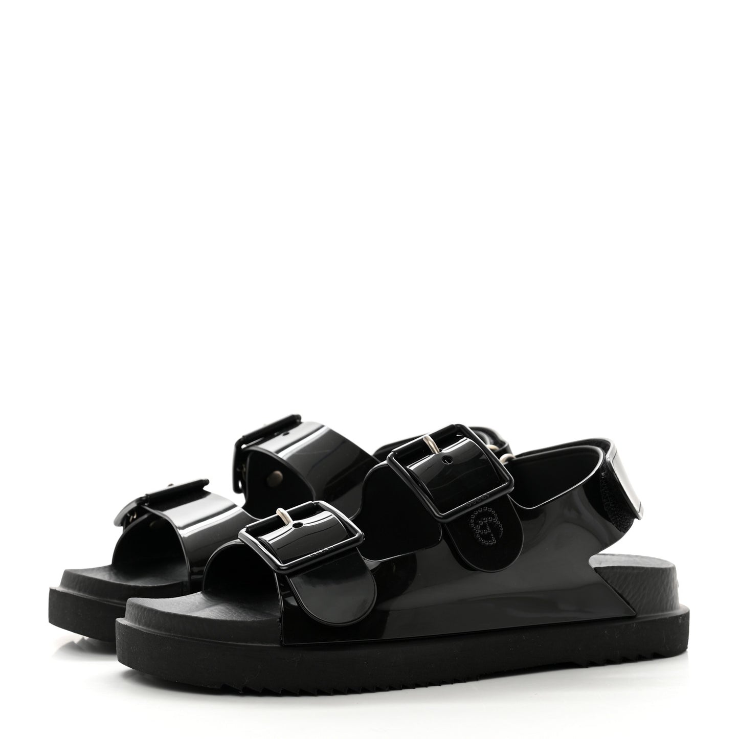 Rubber Mini Double G Womens Isla Dad Sandals 36 Black
