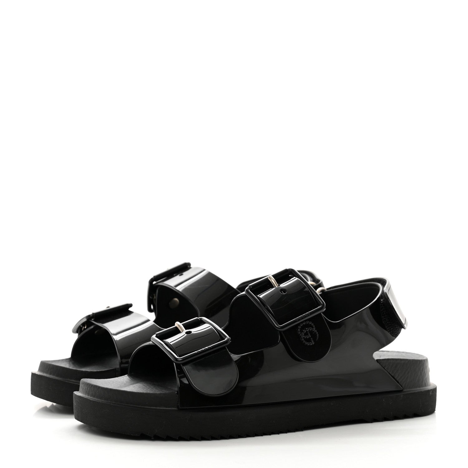 Gucci Rubber Mini Double G Womens Isla Dad Sandals 36 Black 3 of 7