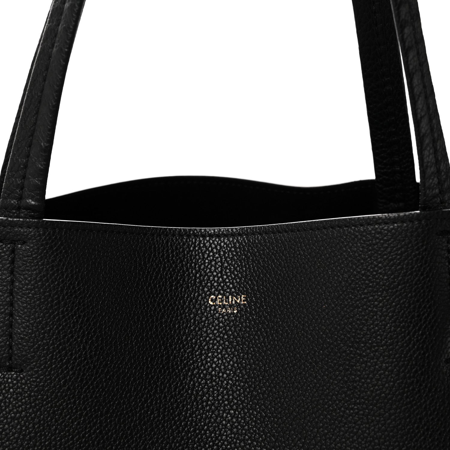 Celine Soft Grained Calfskin Medium Belt Cabas Phantom Black 8 of 10