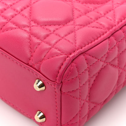Christian Dior CHRISTIAN DIOR Lambskin Cannage Mini Lady Dior Fuchsia 15 of 17
