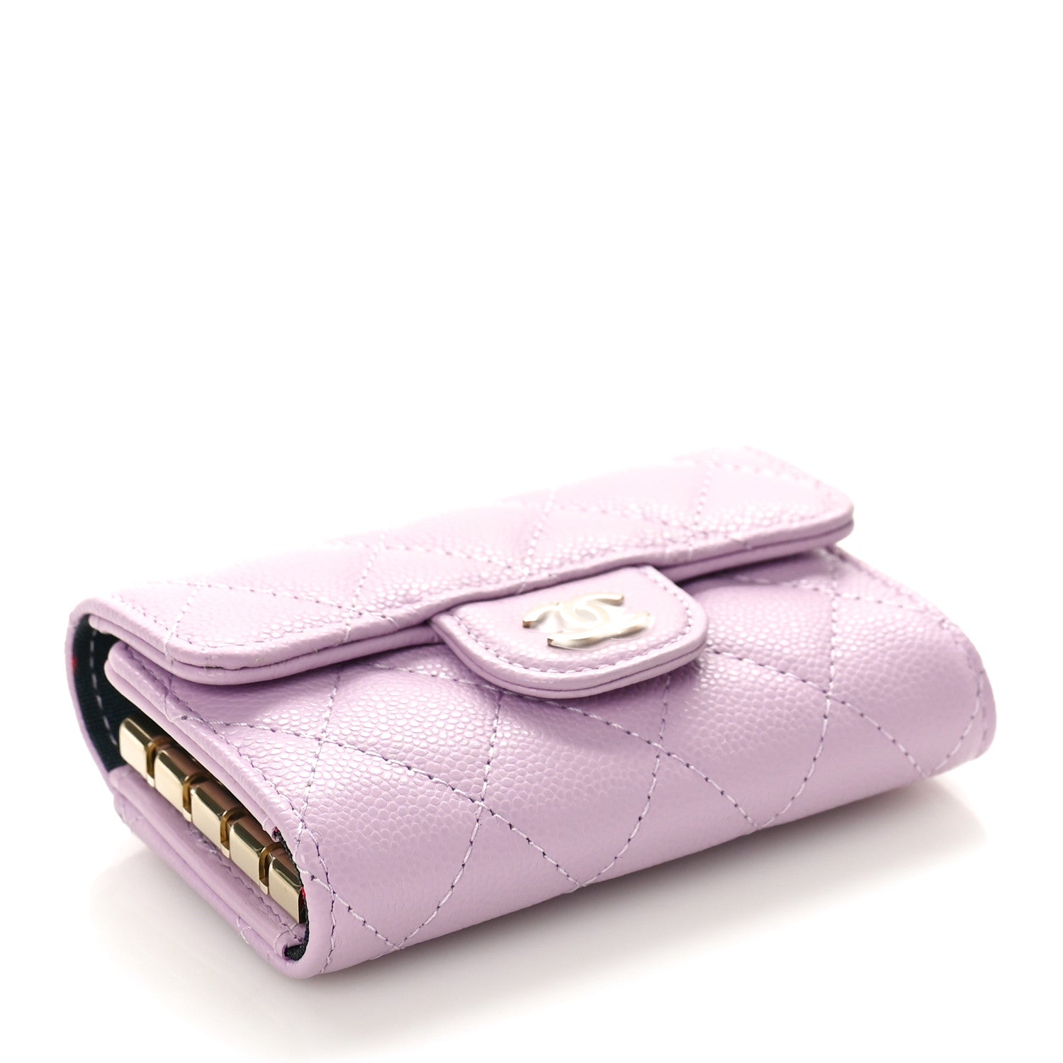 Chanel Caviar Quilted Classic 4 Key Holder Wallet Light Pink 4 of 10