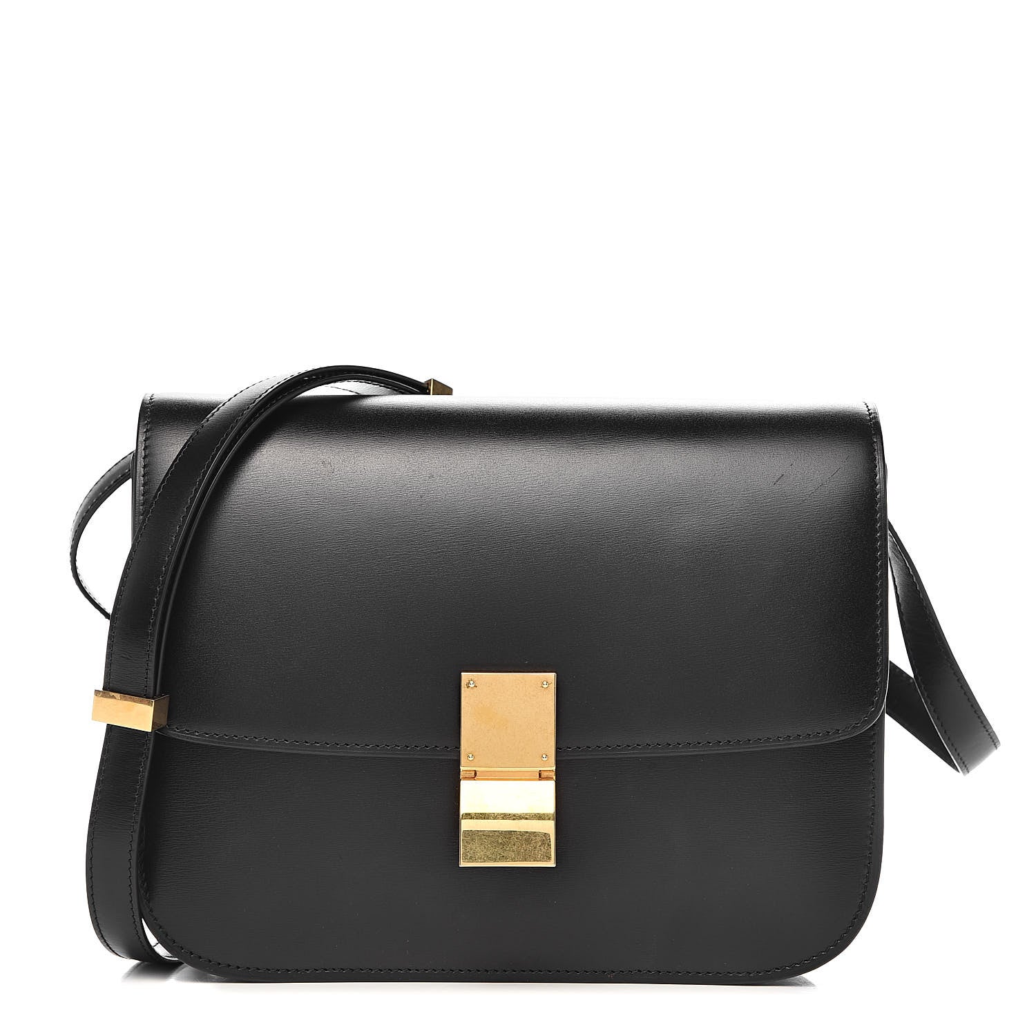 Celine Box Calfskin Medium Classic Box Flap Bag Black 1 of 17