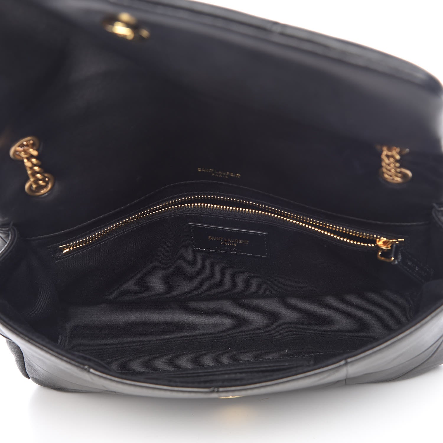 Saint Laurent Lambskin Patchwork Monogram Medium Jamie Black 5 of 9