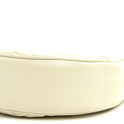 Gucci Calfskin Matelasse Mini GG Marmont Round Shoulder Bag White White 10 of 10