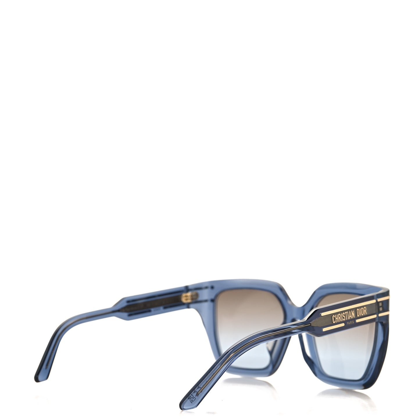 Acetate Diorsignature S10F Square Sunglasses Transparent Blue