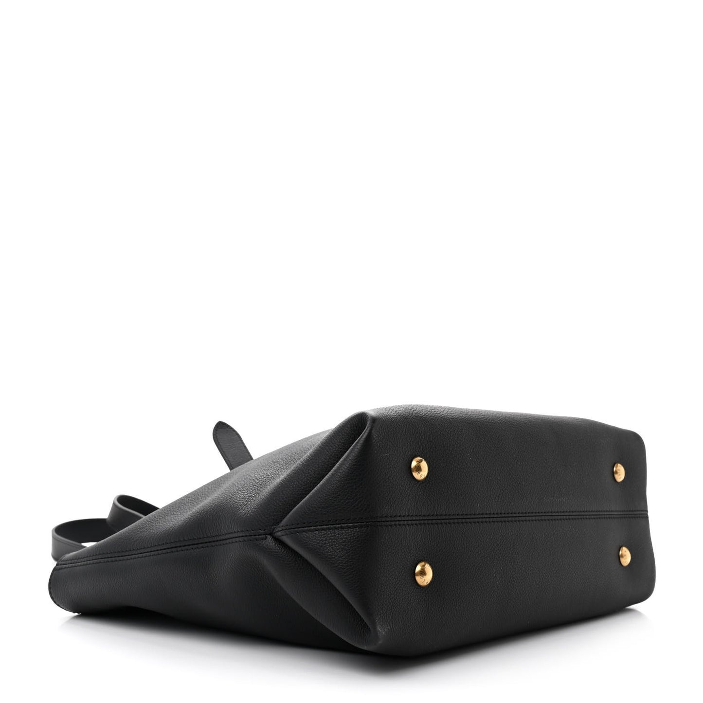 Grained Calfskin Low Key Cabas MM Black