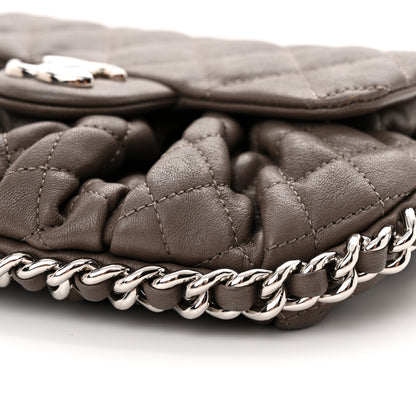 Chanel Washed Lambskin Quilted Mini Chain Around Flap Taupe 11 of 14