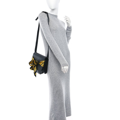 Versace Borsa Vitello Barocco Scarf Sash Shoulder Bag Black Multicolor 2 of 8