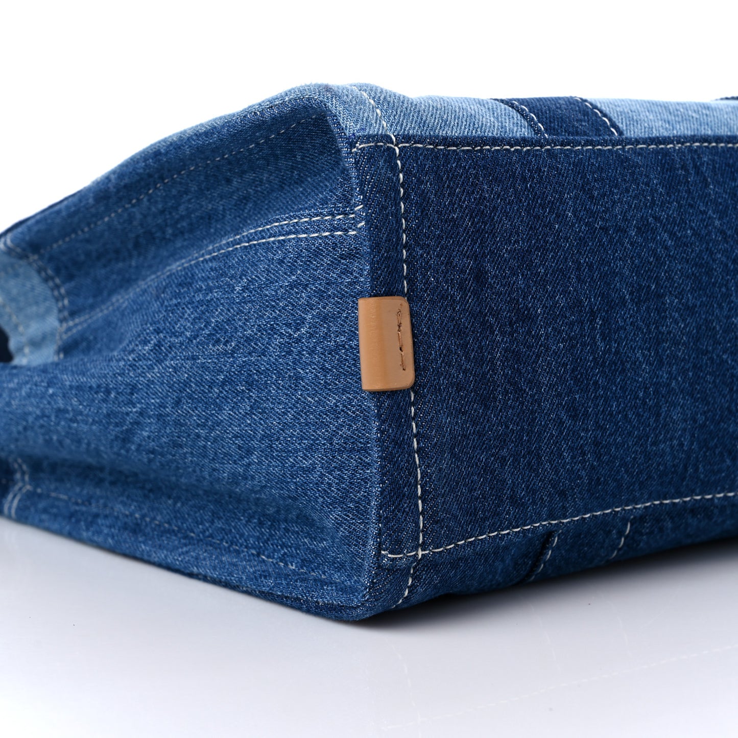 Denim Canvas Medium Tote Bag Blue