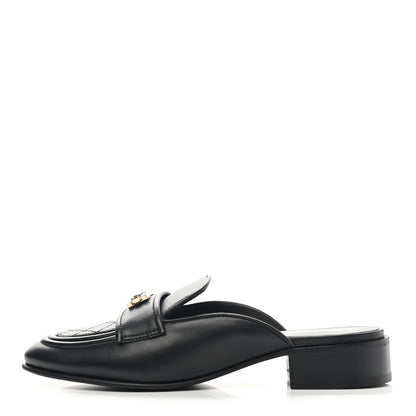 Chanel Lambskin Quilted Boy Mules 40 Black 1 of 9
