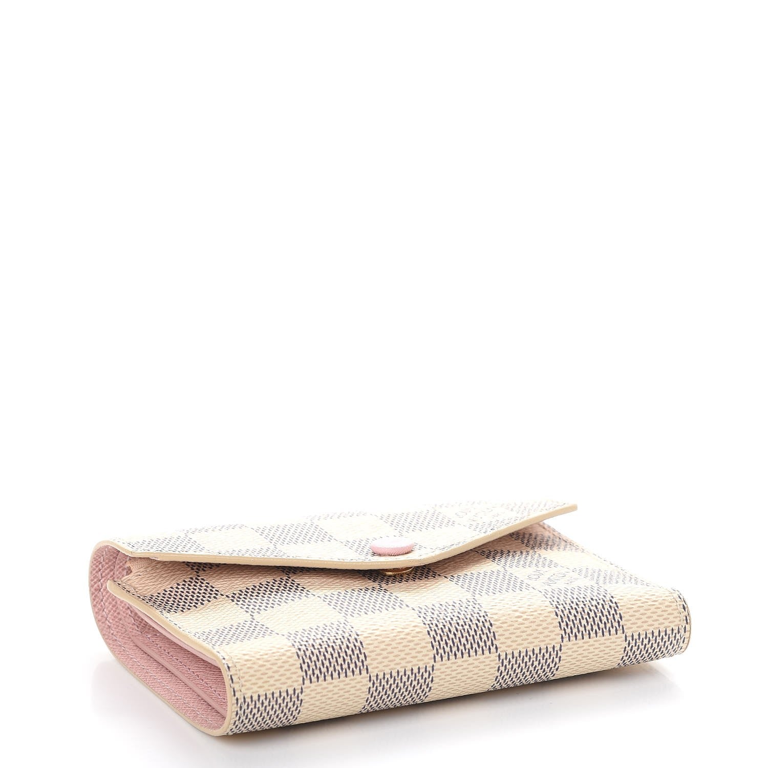 Louis Vuitton Damier Azur Victorine Wallet Rose Ballerine 4 of 10