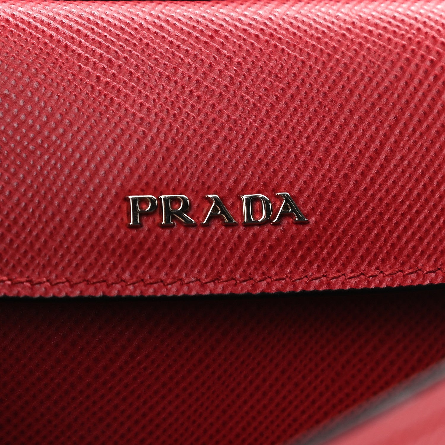 Prada Saffiano Cuir Convertible Top Handle Tote Fuoco 6 of 8