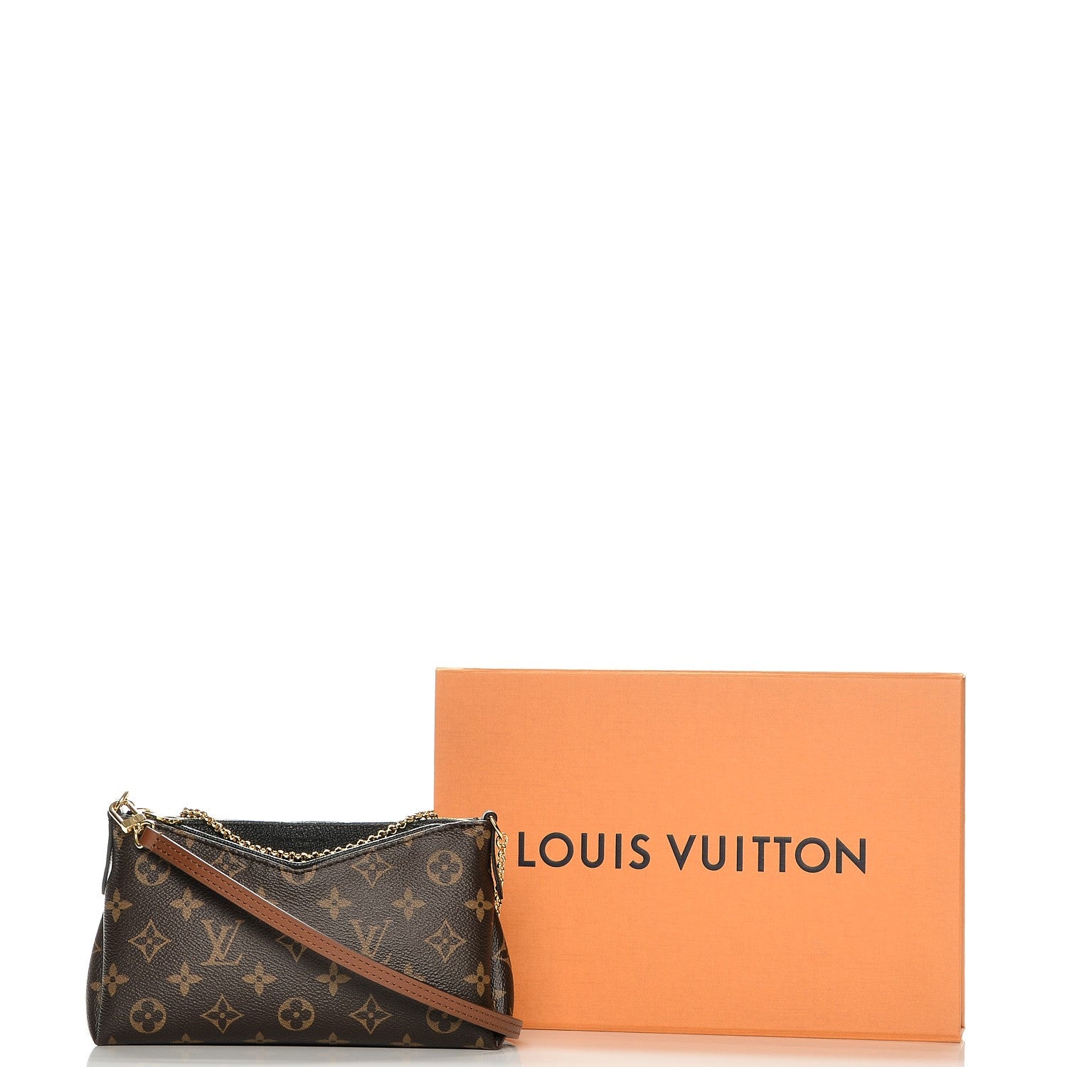 Louis Vuitton Monogram Pallas Clutch Black 9 of 9