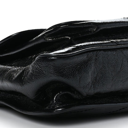 Saint Laurent Crinkled Calfskin Matelasse Monogram Large Niki Chain Satchel Black 8 of 9